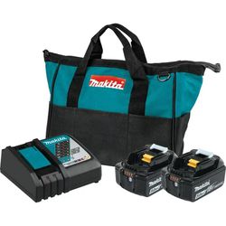 Makita 18v  2 (5.0 Ah) Battery and Rapid Charger Pack