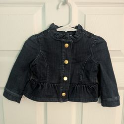 New Janie and Jack infant, baby girl, toddler denim jacket, jean jacket size 6-12 months 