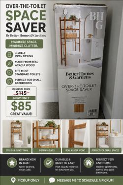 SALE!! BRAND NEW OVER-THE-TOILET SPACE SAVER