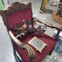 SEE 12 Pics - $5&up! OFFER or ASK to VIEW 1000s of Items! Jacobean Carved Nailhead ArmChair, 2 Club Tub Chairs & Slipcover + ALL Imaginable ⬇READ⬇