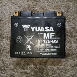 YUASA SUPER MF BATTERY  YT12B-BALS 10.5Ah (20HR) /210A (CCA)