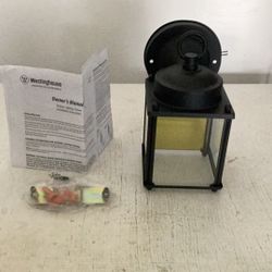 Brand New 2-pack Clear Glass Outdoor Black Wall Lanterns 