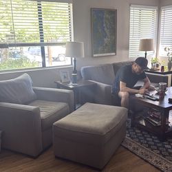 Love Seat, Chair and Ottoman $100