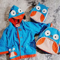 Skip Hop Rain Jacket + Backpack & Lunch Tote