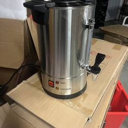 Restpresso 3 gal Silver 13/0 Stainless Steel Coffee Urn - 67 Cup - 8 3/4" x 8 3/4" x 18 3/4" - 1 count box