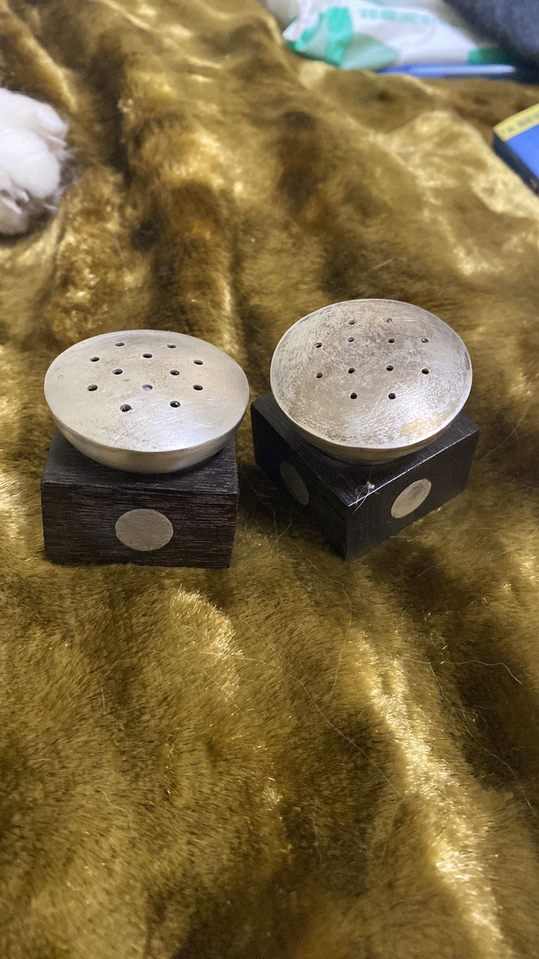 925 Silver And Rosewood Salt & Pepper Shakers