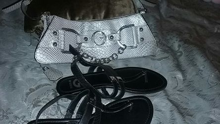 New Sandals Guess sizes 8 and a Guess purse