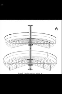 Chrome plated to tear Lazy Susan organizer new