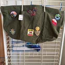 NWT Free People Been There Badge Tote Bag Large