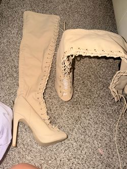 Beautiful and beige high heels size 6.5 women’s