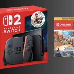 Nintendo Switch 2 Bundle (Mario Kart + 12 Month Sub + Game Controller)