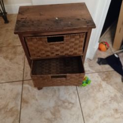 Bath Room 3 Drawer Wicker Storage