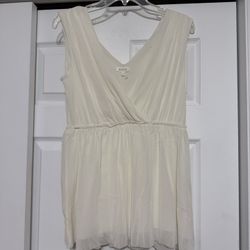Weston Ivory Sleeveless Blouse - Small