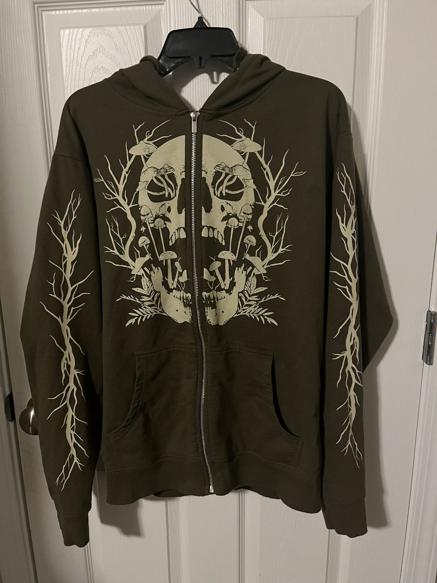green Hot Topic zip-up hoodie
