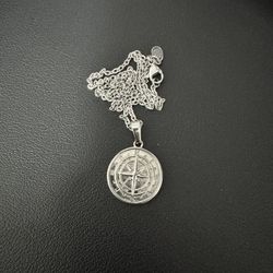 Silver Chain With Pendent 17”