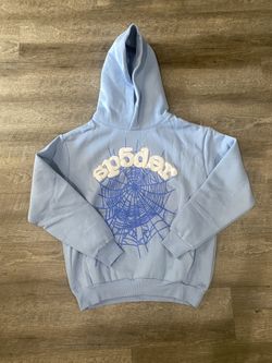Sp5der Hoodie Sky Blue