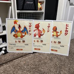 Pokémon Posters Charizard, Charmander