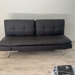 Black Leather Futon