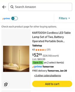 KARTOOSH Cordless LED Lamp