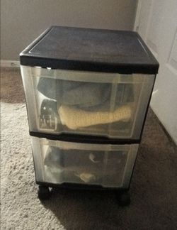 2 drawer plastic dresser with wheels