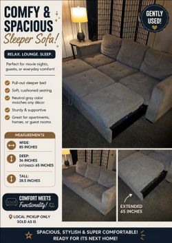 🔥 MOVING SALE – Dreamscape Pop-Up Sleeper Sofa / Sectional 🔥