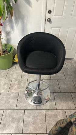 Black Faux Bar Stool