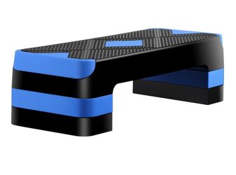 26.5" Aerobic Step Platform Adjustable Exercise Workout Stepper w/4 Risers, Blue