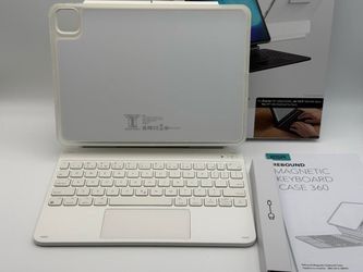 ESR Keyboard Case for iPad Air 11"/Pro 11", Multi-Mode Magnetic Stand, White