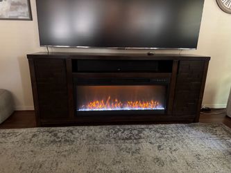 TV stand with fireplace