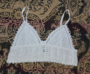 White crochet bralet