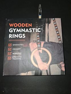 Wooden Gymnastic Rings with Straps