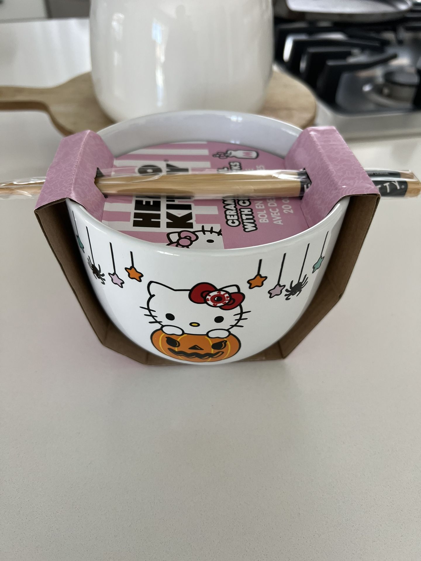 Hello Kitty Halloween Bowl With Chopsticks