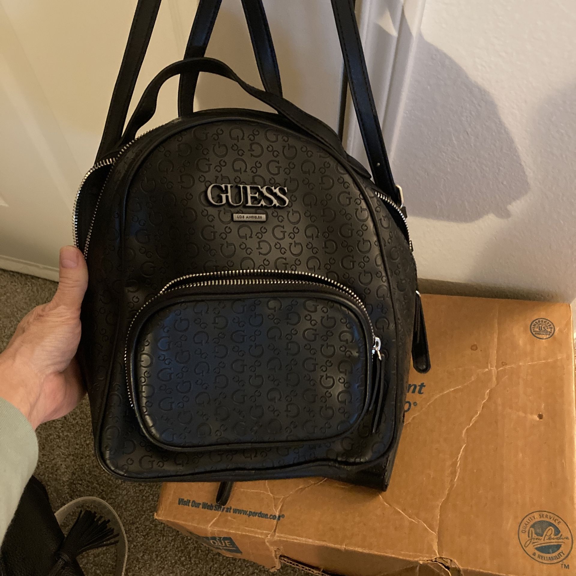Guess Backpack Purse With Matching Wallet.