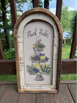 Rustic Farmhouse Fresh Herbs Wall Decor 25”