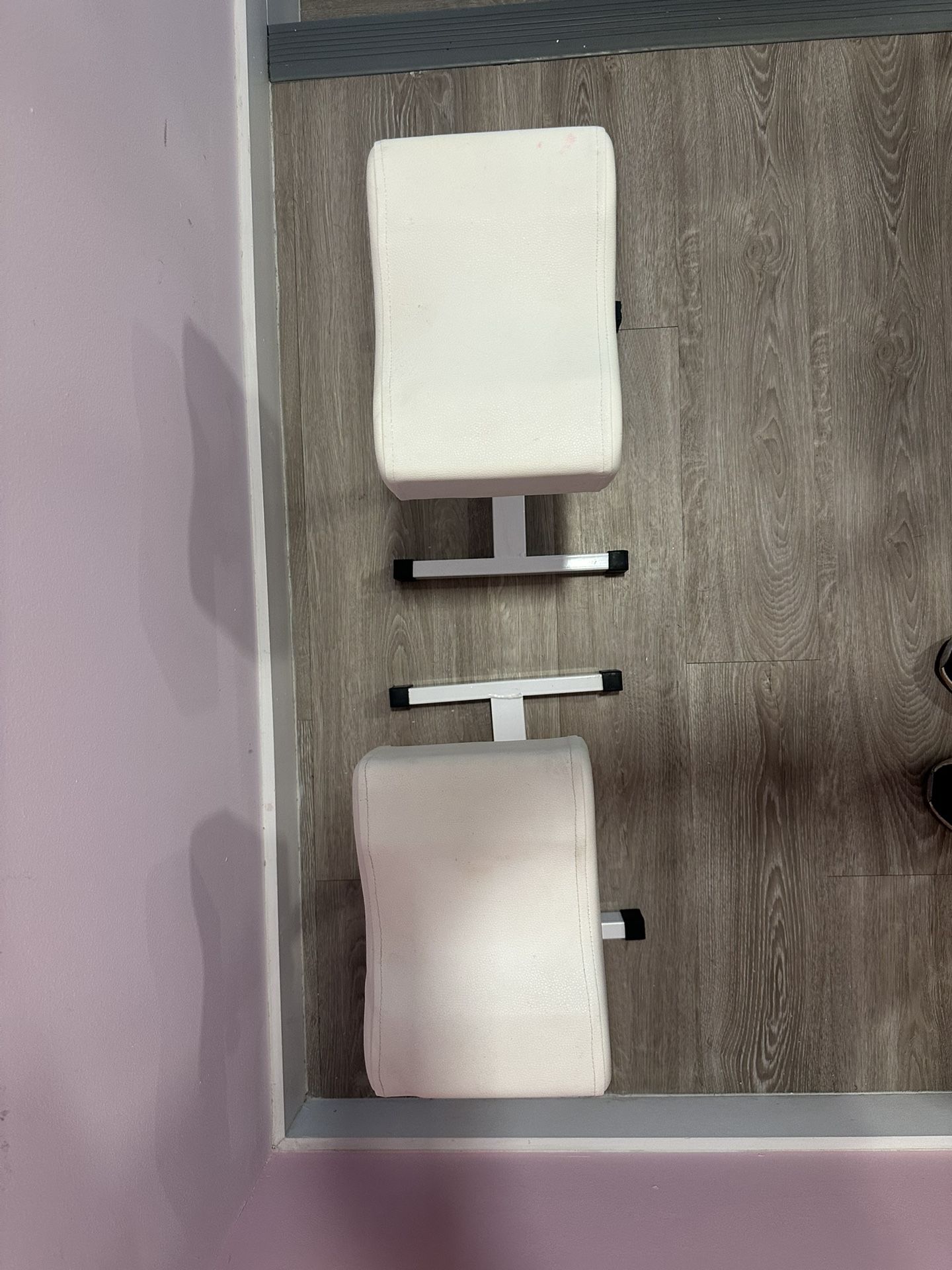 2 Pedicure Foot Rest White