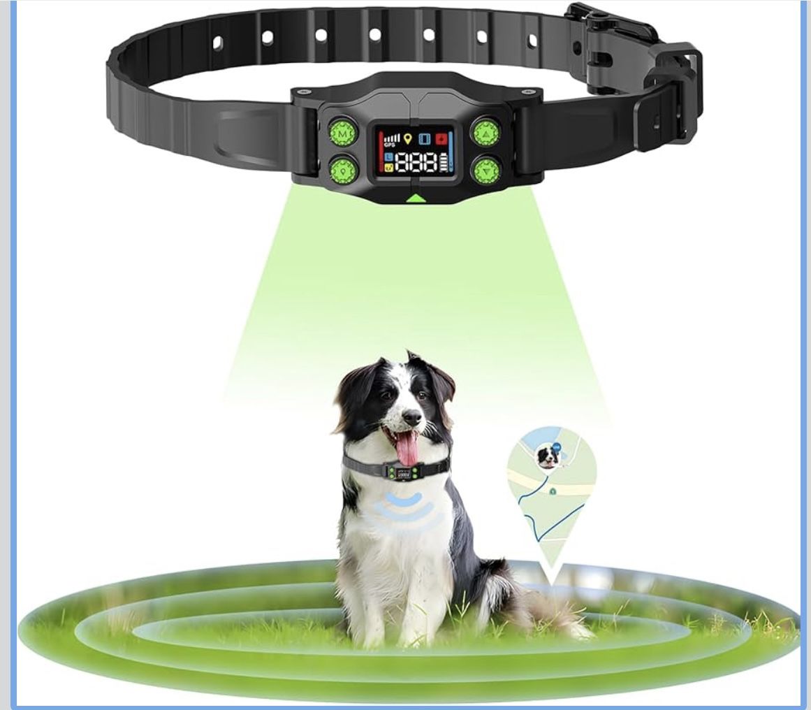 GPS Wireless Fence System Medium Large Dog Containment Waterproof Rechargeable