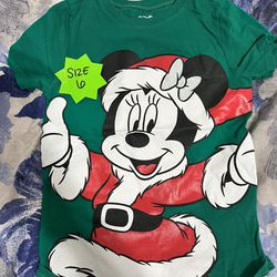 Christmas Minnie Mouse T Shirt Size 6