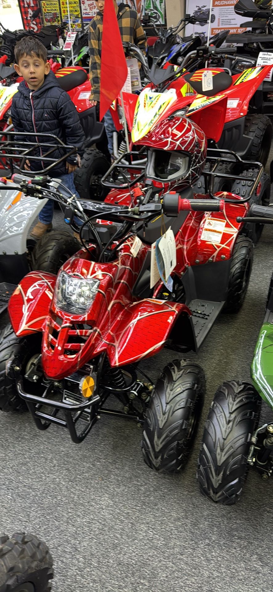 2025 Spiderman ATV red Automatic kids quad