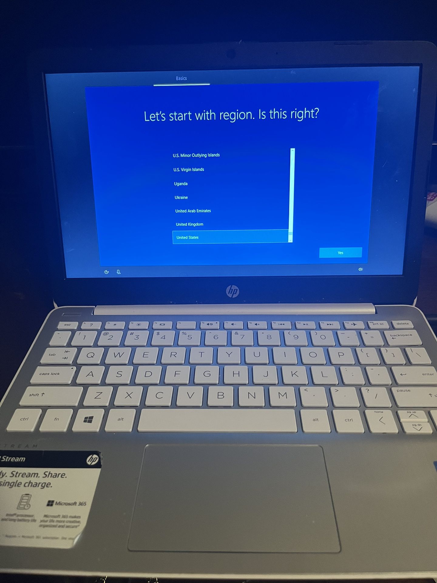 Hp stream laptop Windows 10
