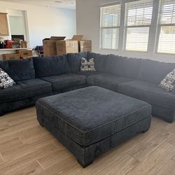 Ashley Rawcliffe couch with ottoman