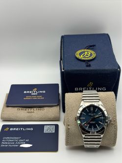 Breitling Chronomat Automatic GMT 40 Blue Dial A32398 – Full Set