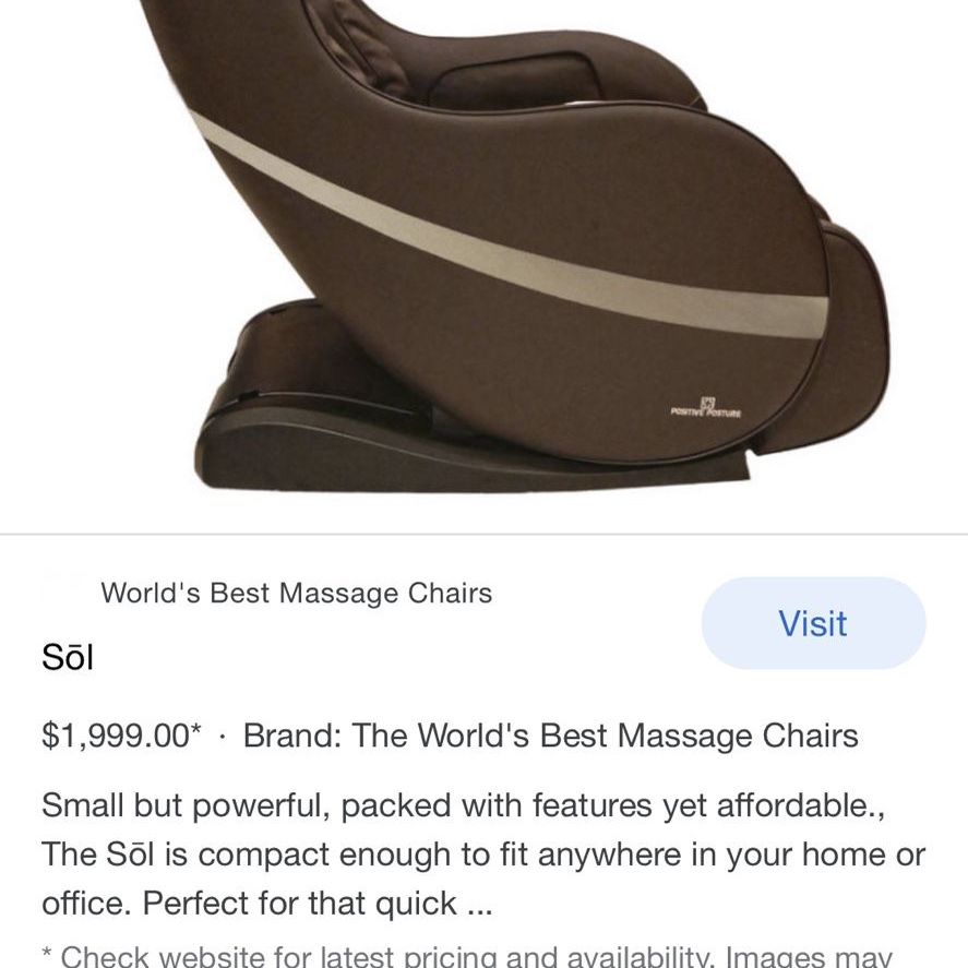 Positive posture sol Massage Chair