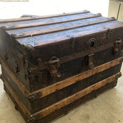 Antique steamer trunk
