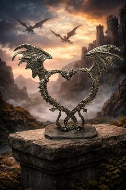 Dragon Statue Pewter 