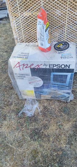 Vintage Epson Apex Computer + Color Monitor Bundle - NEW IN BOX