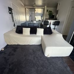 L-shaped “boneless” sectional couch