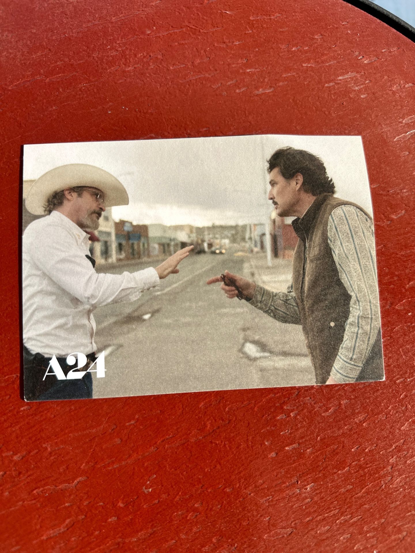 A24 Postcard X featuring Pedro Pascal , Joaquin phoenix