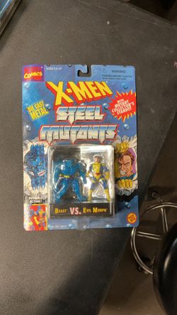 X-Men steel mounted beast vs evil morph diecast 1994