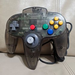 Nintendo 64 N64 Funtastic OEM Controller Smoke Grey Tested Working Authentic