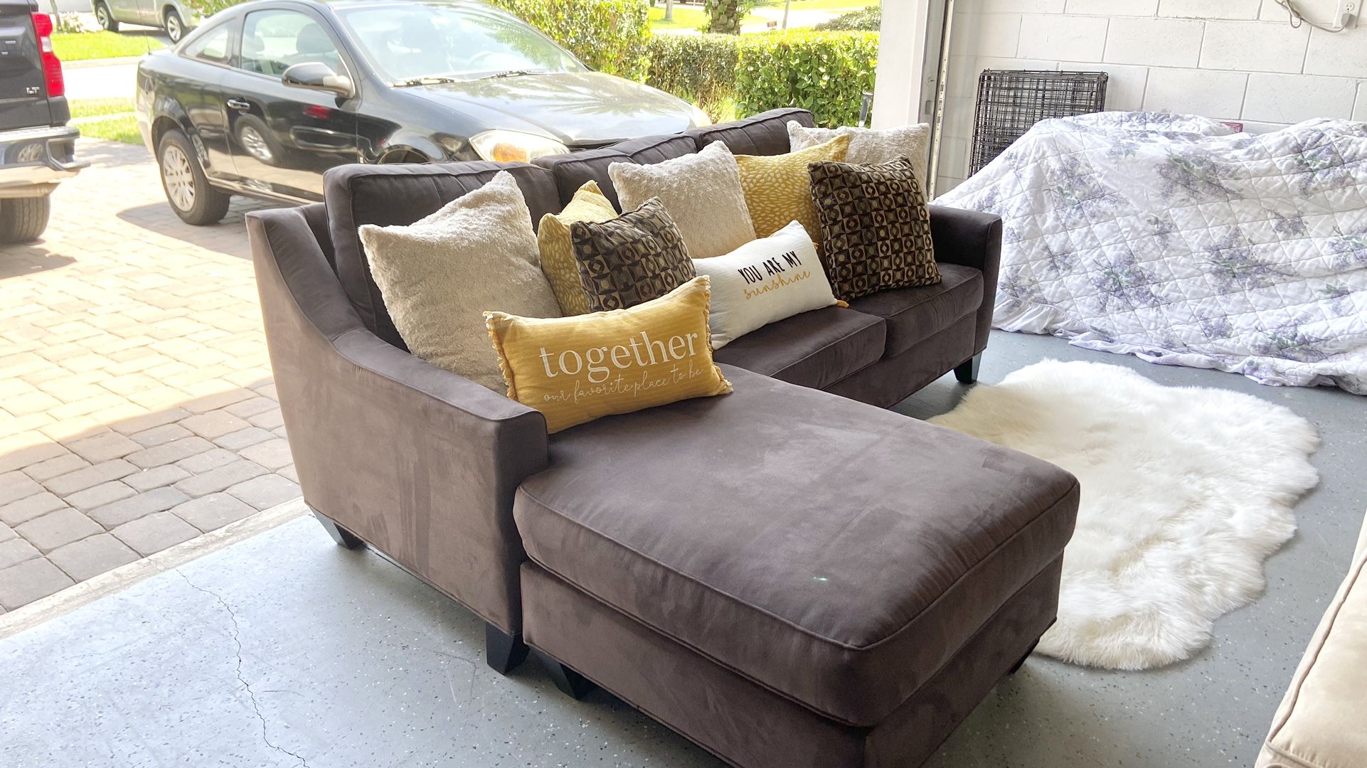 Cindy Crawford Sectional Sofá